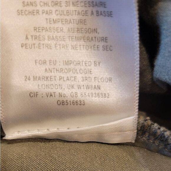 Hei Hei Anthropologie Abroad Chino Pants Olive Green Casual Pant Pocket 26 - Picture 11 of 12